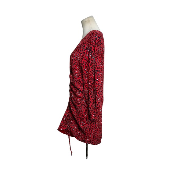 LOVERS + FRIENDS Hayden Red Sahara Cheetah Mini Dress Size Small - Picture 8 of 14